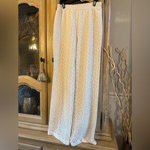 Peace of Love Cream Crochet Pants
